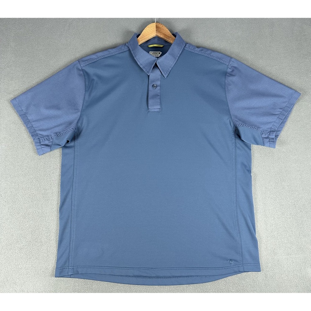 First Tactical Polo Shirt Mens XL Blue V2 Pro Performance Utility DWR Workwear